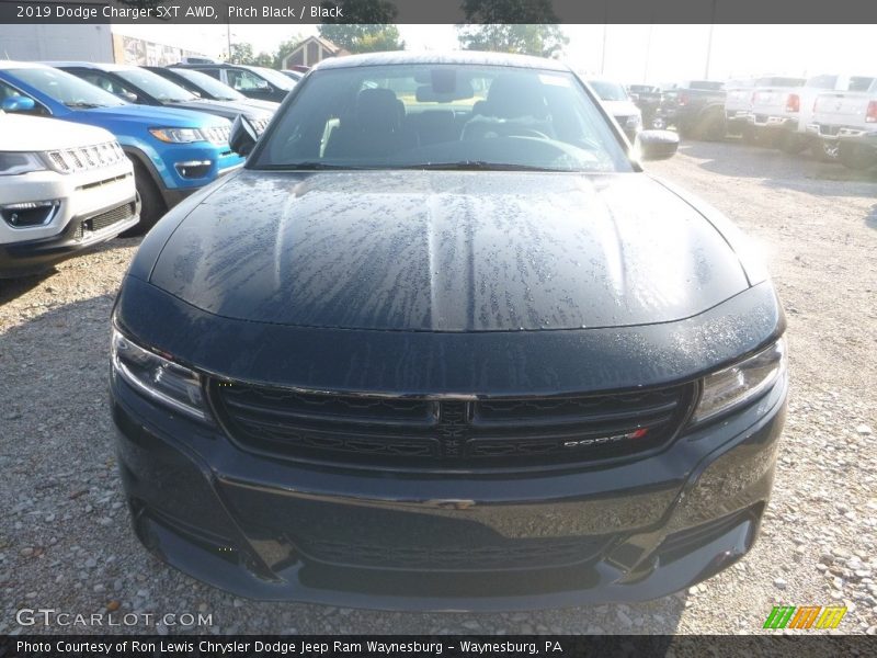 Pitch Black / Black 2019 Dodge Charger SXT AWD