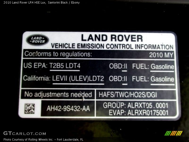 Santorini Black / Ebony 2010 Land Rover LR4 HSE Lux