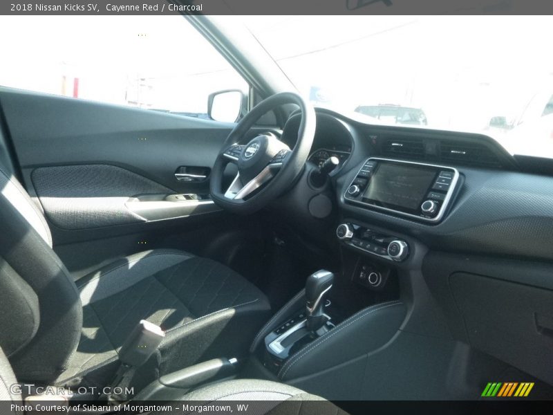 Cayenne Red / Charcoal 2018 Nissan Kicks SV