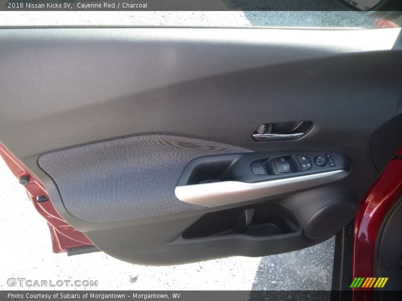 Cayenne Red / Charcoal 2018 Nissan Kicks SV