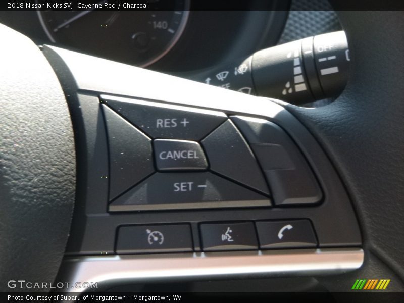 Cayenne Red / Charcoal 2018 Nissan Kicks SV