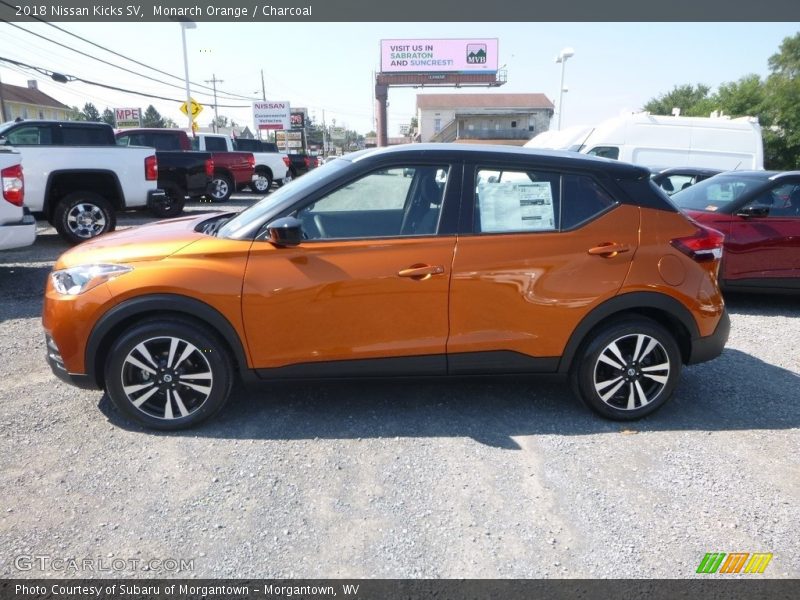 Monarch Orange / Charcoal 2018 Nissan Kicks SV