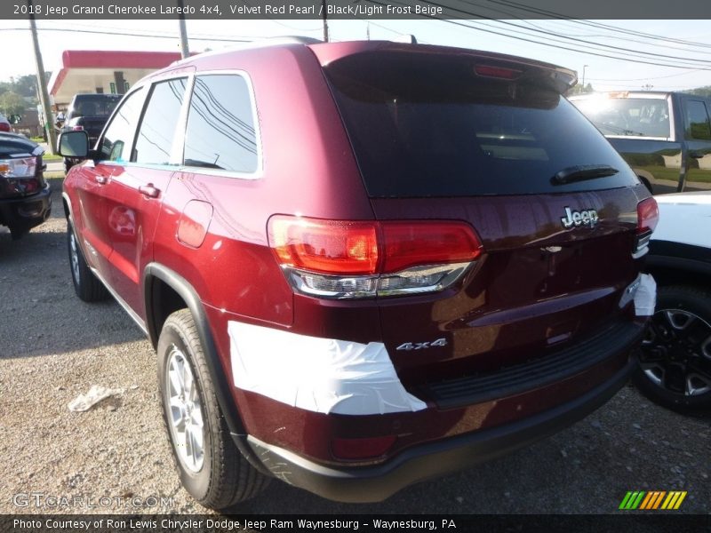 Velvet Red Pearl / Black/Light Frost Beige 2018 Jeep Grand Cherokee Laredo 4x4