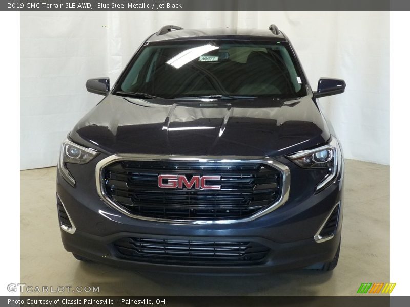 Blue Steel Metallic / Jet Black 2019 GMC Terrain SLE AWD