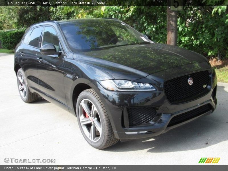 Santorini Black Metallic / Ebony 2019 Jaguar F-PACE S AWD