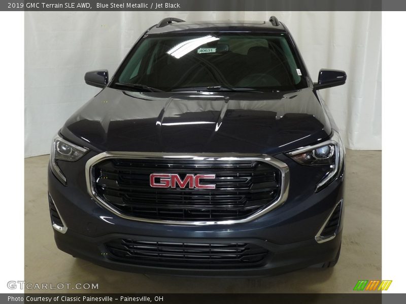 Blue Steel Metallic / Jet Black 2019 GMC Terrain SLE AWD