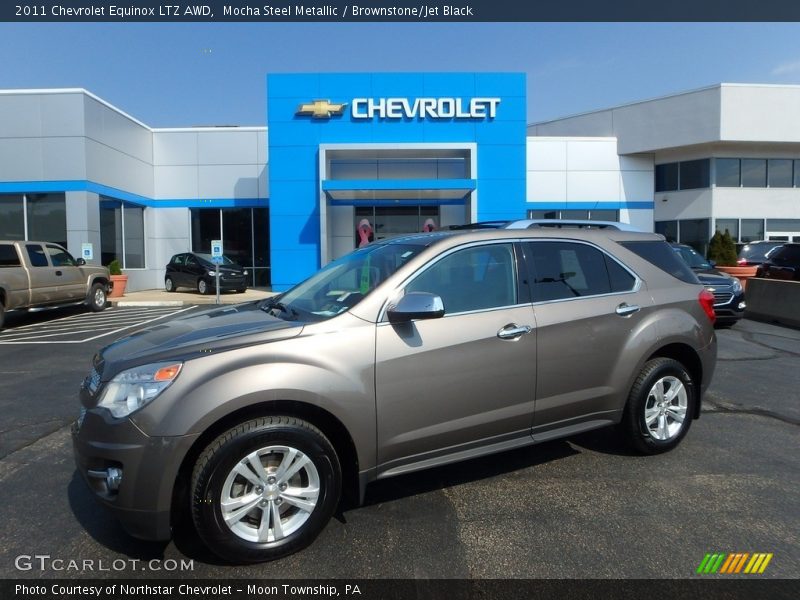 Mocha Steel Metallic / Brownstone/Jet Black 2011 Chevrolet Equinox LTZ AWD