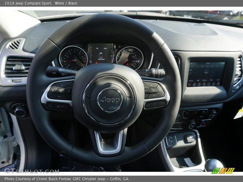 White / Black 2019 Jeep Compass Sport
