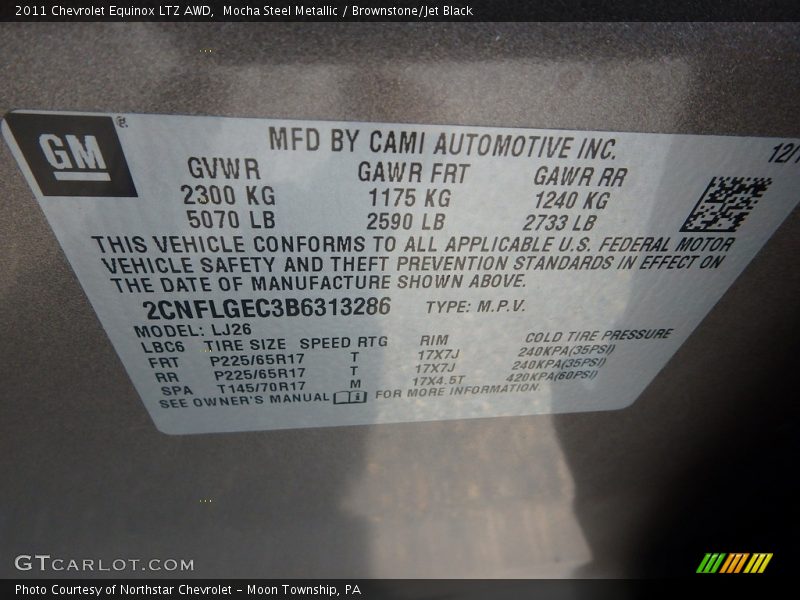 Mocha Steel Metallic / Brownstone/Jet Black 2011 Chevrolet Equinox LTZ AWD