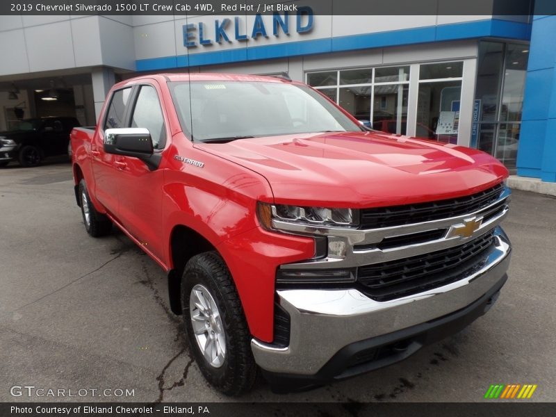 Red Hot / Jet Black 2019 Chevrolet Silverado 1500 LT Crew Cab 4WD