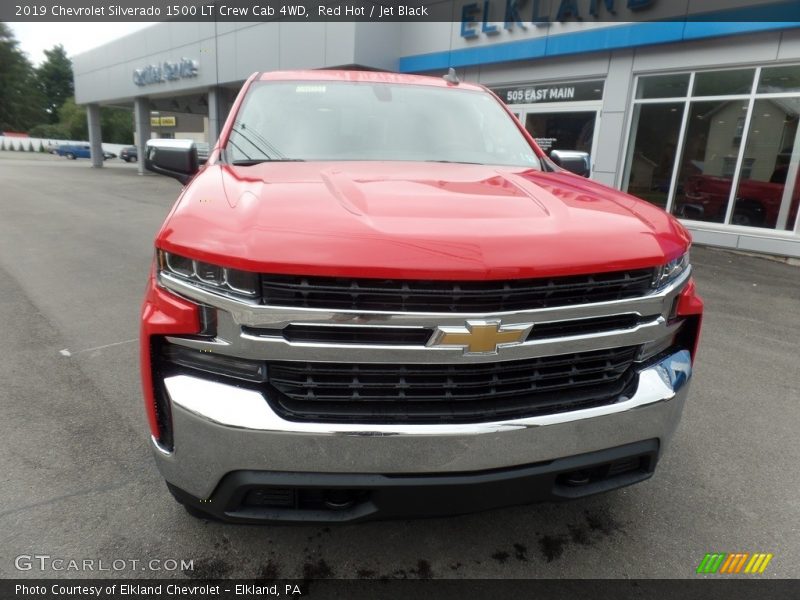 Red Hot / Jet Black 2019 Chevrolet Silverado 1500 LT Crew Cab 4WD