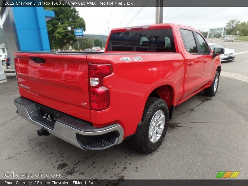 Red Hot / Jet Black 2019 Chevrolet Silverado 1500 LT Crew Cab 4WD