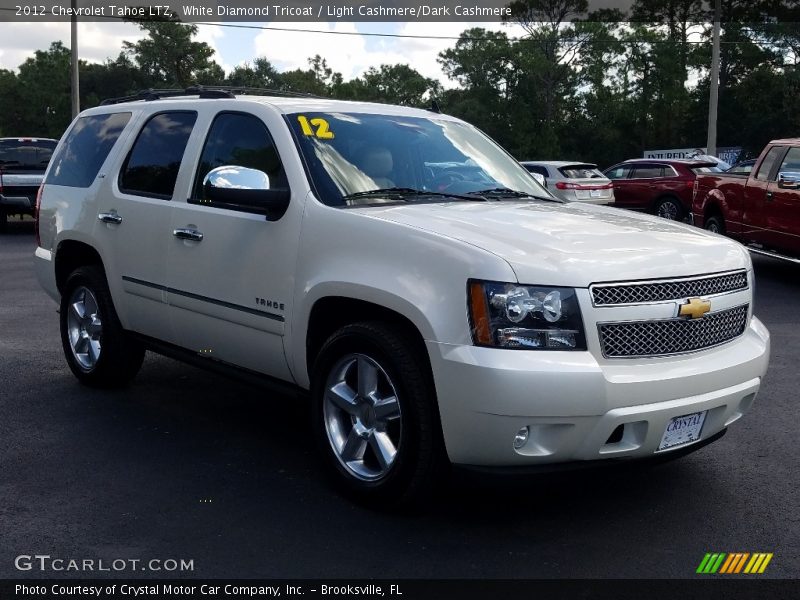 White Diamond Tricoat / Light Cashmere/Dark Cashmere 2012 Chevrolet Tahoe LTZ