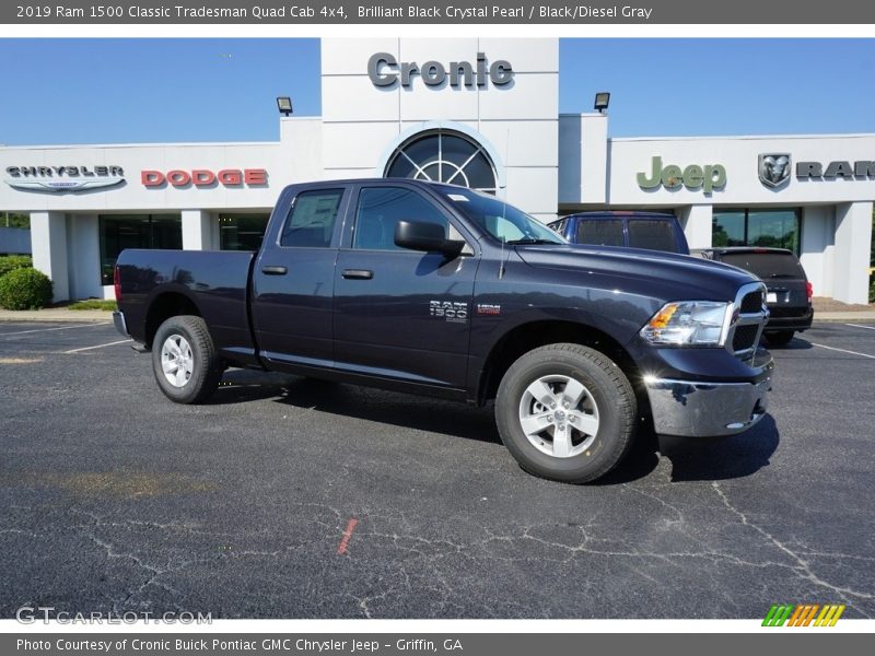 Brilliant Black Crystal Pearl / Black/Diesel Gray 2019 Ram 1500 Classic Tradesman Quad Cab 4x4