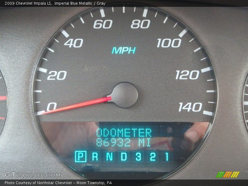 Imperial Blue Metallic / Gray 2009 Chevrolet Impala LS