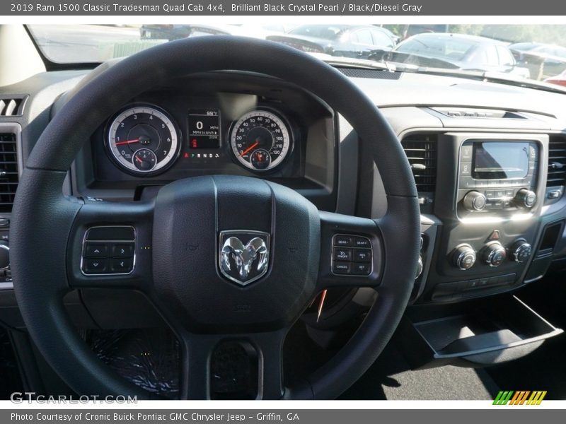 Brilliant Black Crystal Pearl / Black/Diesel Gray 2019 Ram 1500 Classic Tradesman Quad Cab 4x4