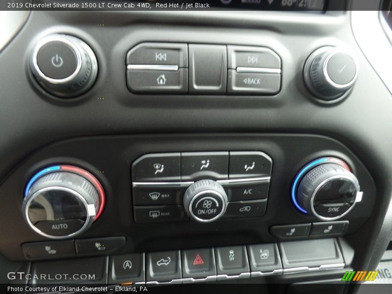 Red Hot / Jet Black 2019 Chevrolet Silverado 1500 LT Crew Cab 4WD