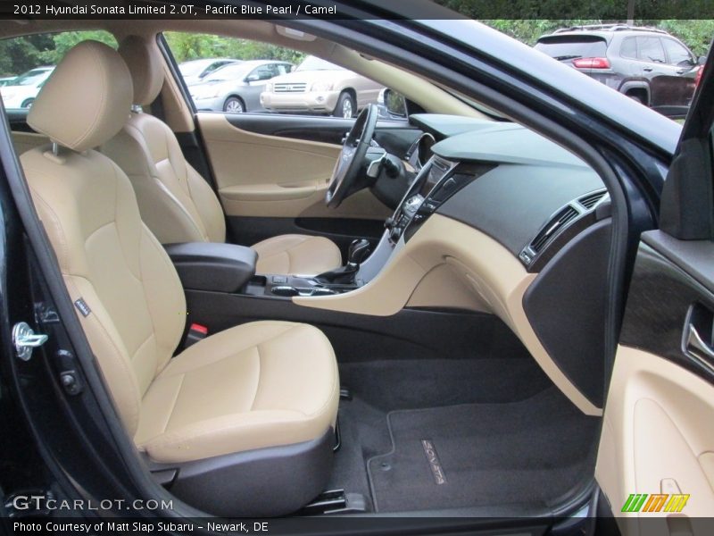 Pacific Blue Pearl / Camel 2012 Hyundai Sonata Limited 2.0T