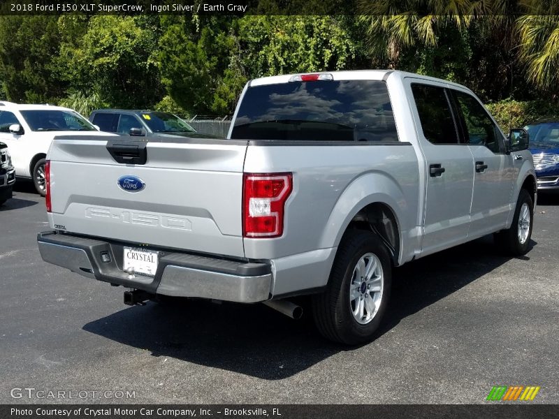 Ingot Silver / Earth Gray 2018 Ford F150 XLT SuperCrew