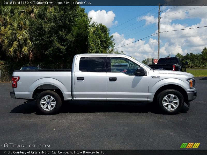 Ingot Silver / Earth Gray 2018 Ford F150 XLT SuperCrew