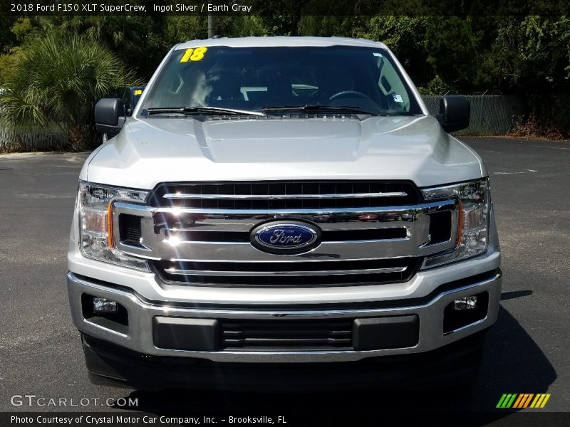 Ingot Silver / Earth Gray 2018 Ford F150 XLT SuperCrew