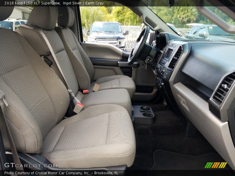 Ingot Silver / Earth Gray 2018 Ford F150 XLT SuperCrew