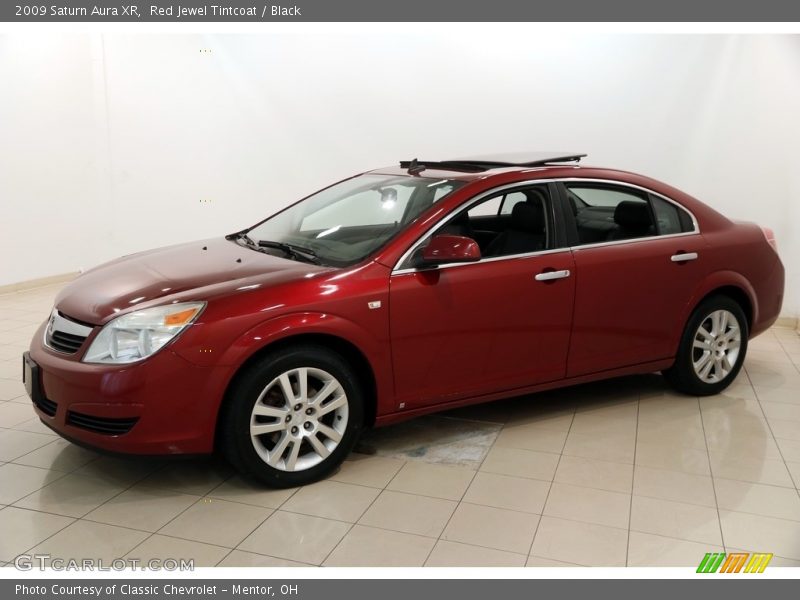 Red Jewel Tintcoat / Black 2009 Saturn Aura XR