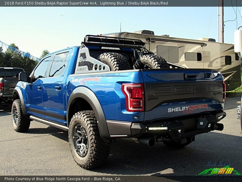 Lightning Blue / Shelby BAJA Black/Red 2018 Ford F150 Shelby BAJA Raptor SuperCrew 4x4