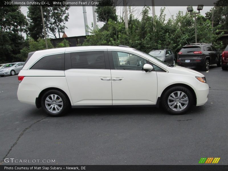 White Diamond Pearl / Gray 2016 Honda Odyssey EX-L