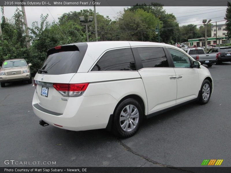 White Diamond Pearl / Gray 2016 Honda Odyssey EX-L