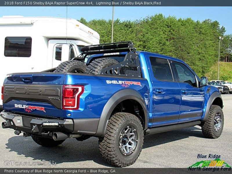 Lightning Blue / Shelby BAJA Black/Red 2018 Ford F150 Shelby BAJA Raptor SuperCrew 4x4