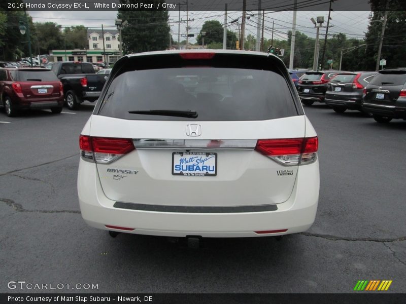 White Diamond Pearl / Gray 2016 Honda Odyssey EX-L