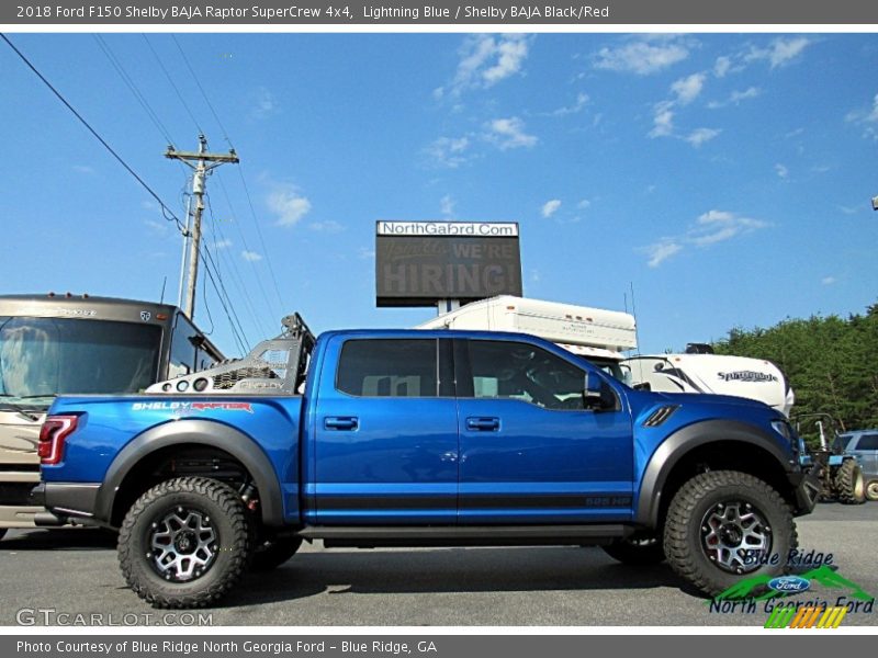 Lightning Blue / Shelby BAJA Black/Red 2018 Ford F150 Shelby BAJA Raptor SuperCrew 4x4