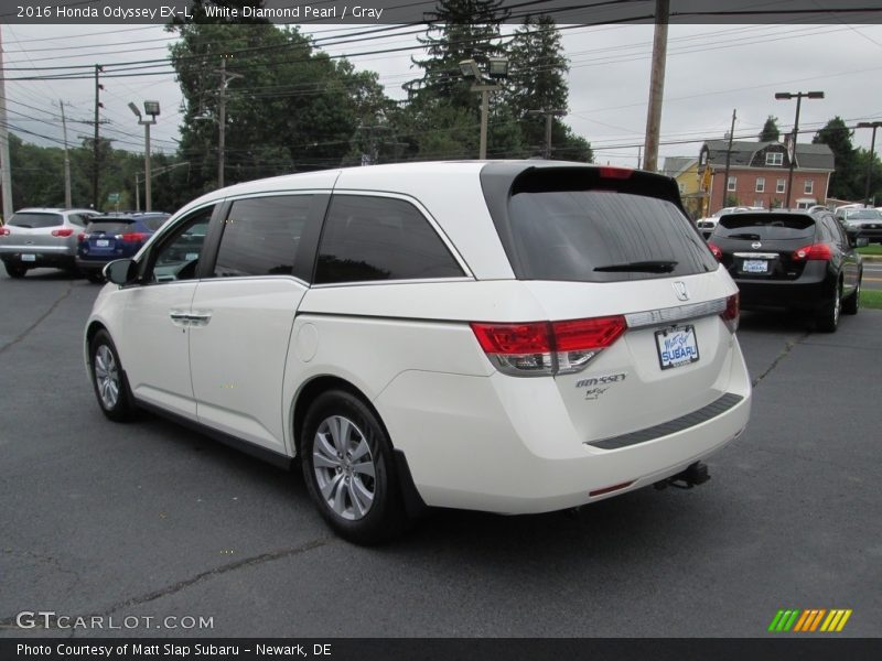 White Diamond Pearl / Gray 2016 Honda Odyssey EX-L
