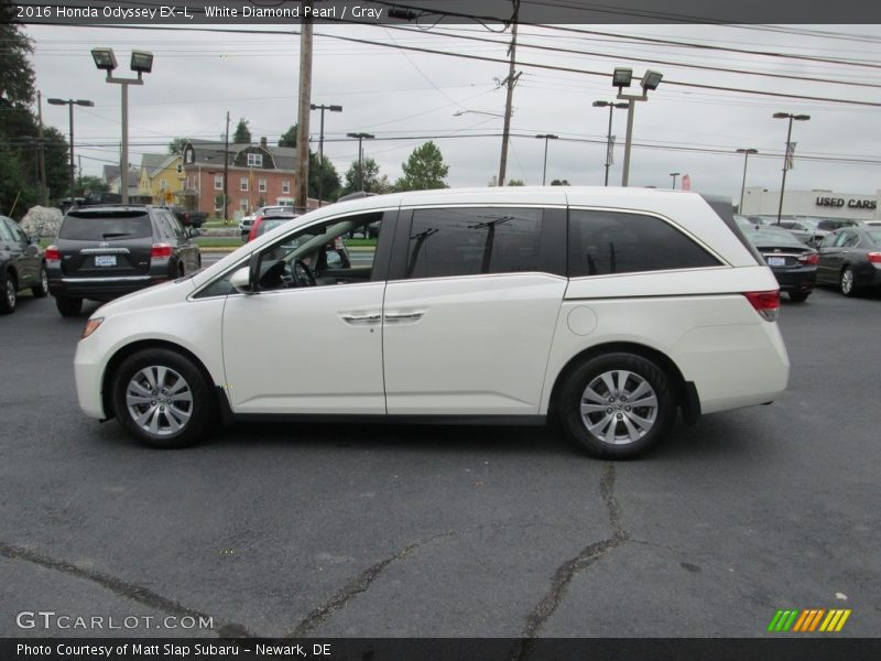 White Diamond Pearl / Gray 2016 Honda Odyssey EX-L