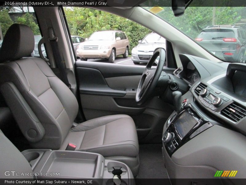 White Diamond Pearl / Gray 2016 Honda Odyssey EX-L