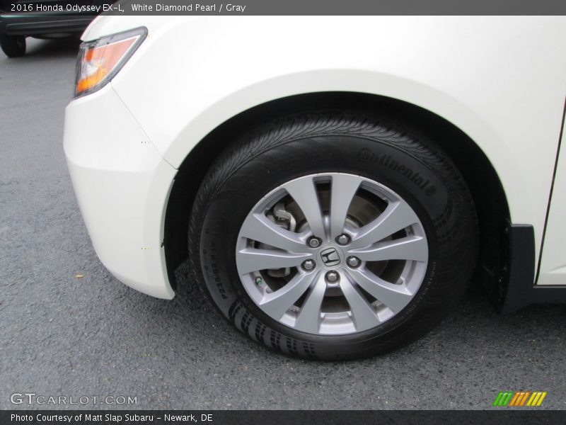White Diamond Pearl / Gray 2016 Honda Odyssey EX-L
