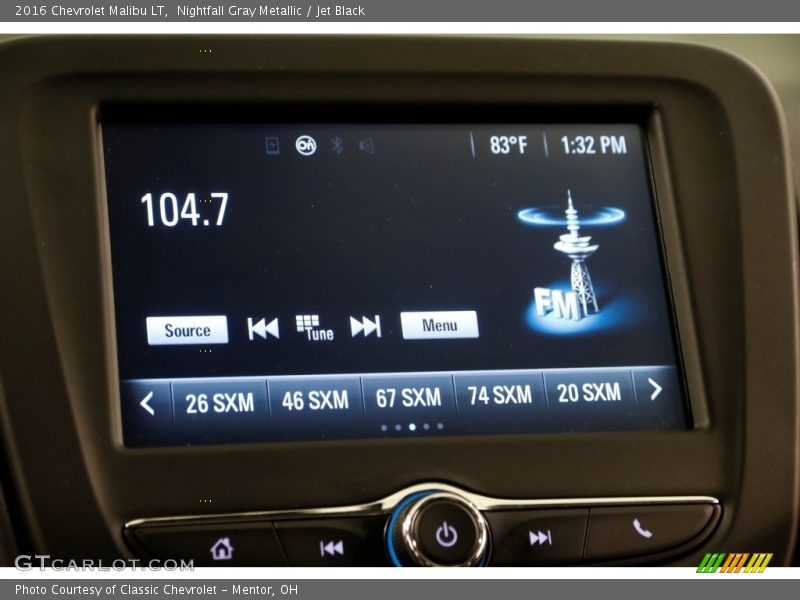 Nightfall Gray Metallic / Jet Black 2016 Chevrolet Malibu LT