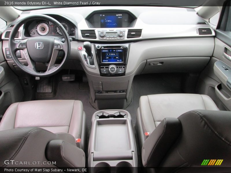 White Diamond Pearl / Gray 2016 Honda Odyssey EX-L