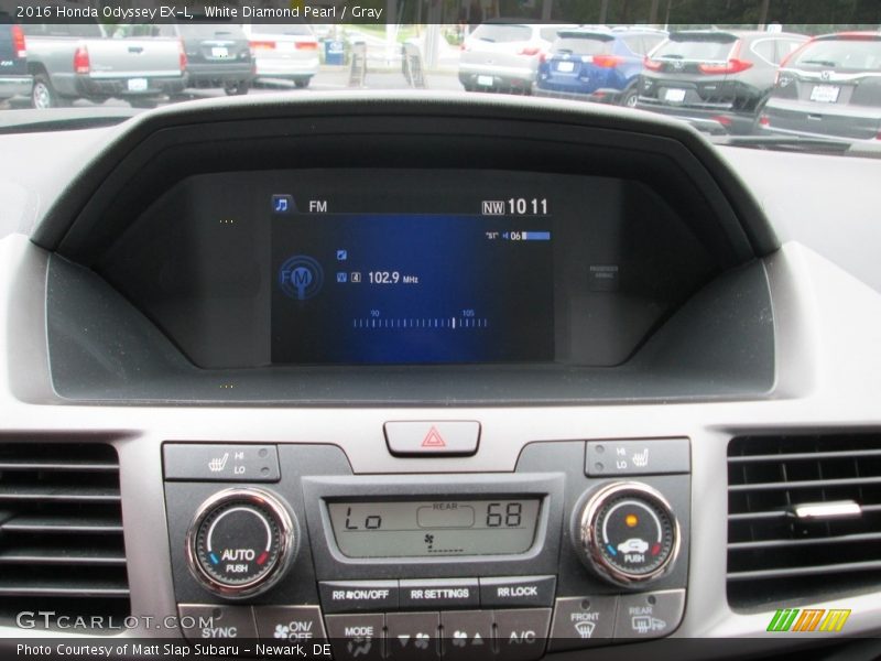 White Diamond Pearl / Gray 2016 Honda Odyssey EX-L