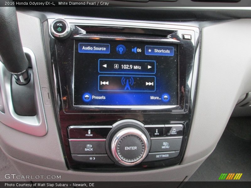 White Diamond Pearl / Gray 2016 Honda Odyssey EX-L