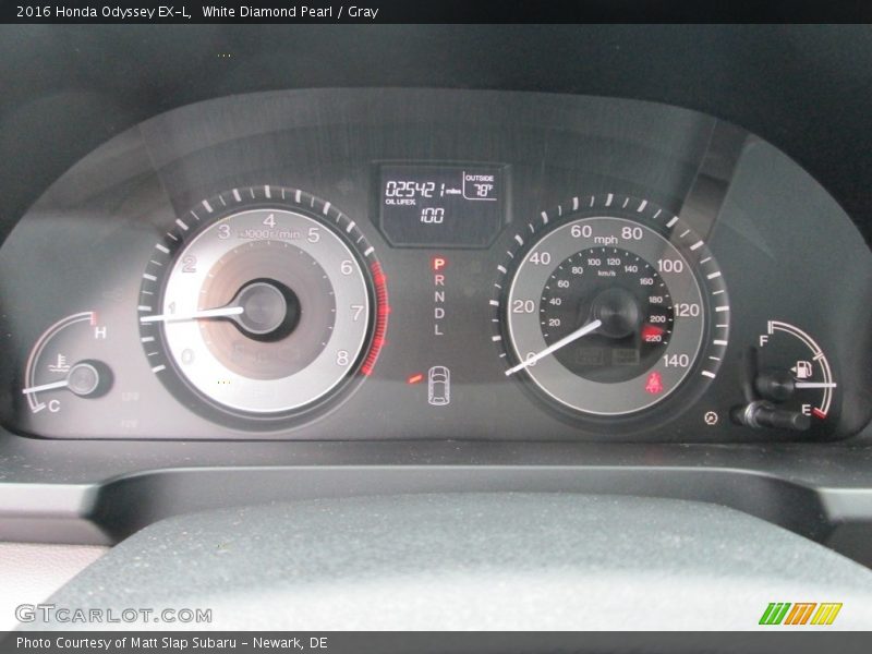 White Diamond Pearl / Gray 2016 Honda Odyssey EX-L