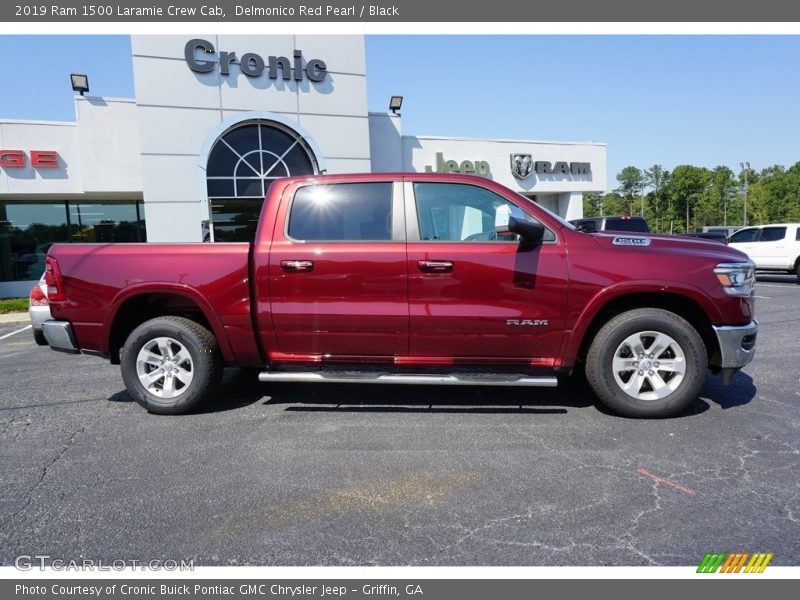 Delmonico Red Pearl / Black 2019 Ram 1500 Laramie Crew Cab