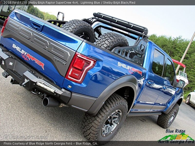 Lightning Blue / Shelby BAJA Black/Red 2018 Ford F150 Shelby BAJA Raptor SuperCrew 4x4