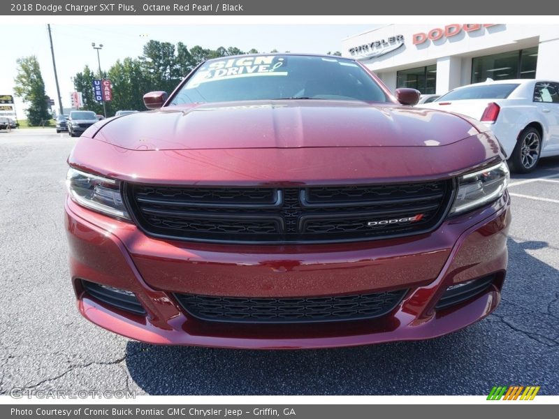 Octane Red Pearl / Black 2018 Dodge Charger SXT Plus