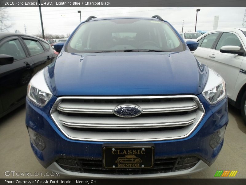 Lightning Blue / Charcoal Black 2018 Ford Escape SE 4WD