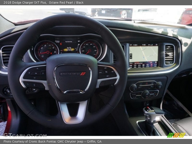 Octane Red Pearl / Black 2018 Dodge Charger SXT Plus