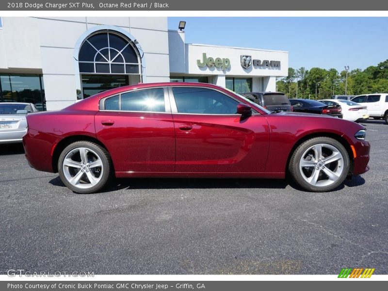 Octane Red Pearl / Black 2018 Dodge Charger SXT Plus
