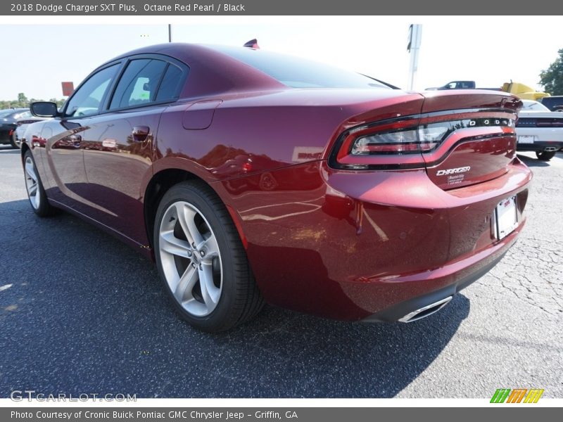 Octane Red Pearl / Black 2018 Dodge Charger SXT Plus