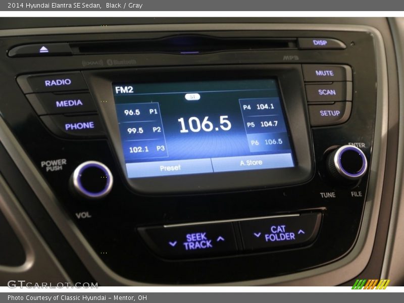 Black / Gray 2014 Hyundai Elantra SE Sedan